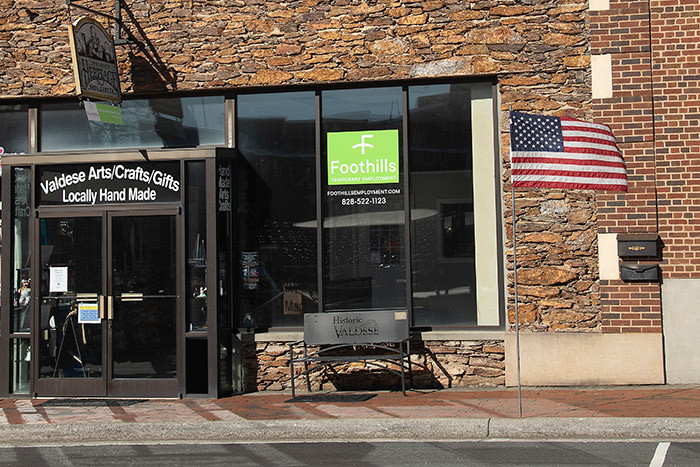 Foothills Temporary Employment Valdese, NC office front
